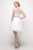 Cinderella Divine - UJ0012 Illusion Shoulders Ruffled Hem Cocktail Dress Special Occasion Dress