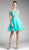 Cinderella Divine - UJ0012 Illusion Shoulders Ruffled Hem Cocktail Dress Special Occasion Dress XXS / Mint