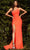 Cinderella Divine Y023 - Asymmetric Evening Dress Special Occasion Dress 2 / Neon Orange