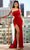 Cinderella Divine Y023 - Asymmetric Evening Dress Special Occasion Dress 2 / Red
