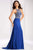 Clarisse - 2807 Crystal Festooned Halter Gown Special Occasion Dress 10 / Royal