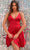 Clarisse 30234 - Strappy Back A-Line Cocktail Dress Special Occasion Dress 0 / Vamp Red