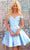Clarisse 30245 - Sweetheart A-Line Cocktail Dress Special Occasion Dress 00 / Powder Blue