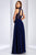 Clarisse - 3427 Two-Piece Lace Illusion A-Line Gown Special Occasion Dress 0 / Navy