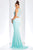 Clarisse - 3438 Two-Piece Crystal Embellished Crop Top Long Sheath Gown - 1 pc Seafoam In Size 2 Available CCSALE 2 / Seafoam
