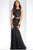 Clarisse - 3486 Two-Piece Novelty Cutout Sheath Gown Special Occasion Dress 0 / Black