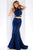 Clarisse - 3486 Two-Piece Novelty Cutout Sheath Gown Special Occasion Dress 0 / Royal