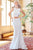 Clarisse - 3486 Two-Piece Novelty Cutout Sheath Gown Special Occasion Dress 0 / Silver