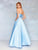 Clarisse - 3739 Strapless Mikado Prom Gown with Crystal Belt - 1 pc Pale Blue In Size 24 Available CCSALE 24 / Pale Blue