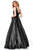 Clarisse - 3741 V Neck Corset Lace Up Back Satin Dress Special Occasion Dress