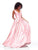 Clarisse - 3741 V Neck Corset Lace Up Back Satin Dress Special Occasion Dress