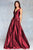 Clarisse - 3741 V Neck Corset Lace Up Back Satin Prom Dress Special Occasion Dress