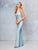 Clarisse - 3745 Embellished Halter Shimmer Jersey Trumpet Dress Special Occasion Dress 0 / Frost Blue