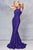 Clarisse - 3748 Sexy Cutout Back Beaded Lace Mermaid Gown Special Occasion Dress 0 / Amethyst