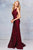 Clarisse - 3748 Sexy Cutout Back Beaded Lace Mermaid Gown Special Occasion Dress 0 / Wine