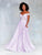 Clarisse - 3774 Lace Appliqued Corset Lace-Up Back Chiffon Prom Gown Prom Dresses 0 / Lilac