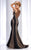 Clarisse - 4737 Fitted Sheer Striped Trumpet Gown Special Occasion Dress