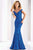 Clarisse - 4801 Off Shoulder Beaded Lace Mermaid Gown Special Occasion Dress 0 / Royal