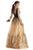Clarisse - 5104 V-Neck Mikado Bodice A-Line Dress Prom Dresses