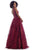 Clarisse - 5113 Sequined Floral Embroidered Deep V-neck A-line Gown Prom Dresses 0 / Wine
