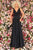 Clarisse - 5151 Beaded V-neck A-line Gown Prom Dresses 0 / Black