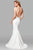 Clarisse - 600129 Embellished Deep V-neck Mermaid Dress Wedding Dresses