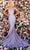 Clarisse - 800269 Plunging V Neck Trumpet Evening Gown Evening Dresses 0 / Shimmer Lilac