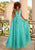 Clarisse - 800309 Sleeveless Sequined Motif A-Line Gown Prom Dresses 0 / LightJade