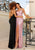 Clarisse - 8005 Lace Up Back High Slit Sequined Gown Prom Dresses