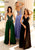 Clarisse - 8021 Embroidered Deep V-neck A-line Gown Prom Dresses