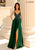 Clarisse - 8021 Embroidered Deep V-neck A-line Gown Prom Dresses