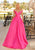 Clarisse - 8057 Off Shoulder Jeweled Crystal Neck Silk Gown Evening Dresses
