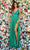 Clarisse - 810130 Deep V-Neck A-Line Dress Prom Dresses 4 / Jade
