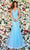 Clarisse - 810138 Lace Ornate Mermaid Gown Prom Dresses 4 / Light Blue