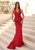 Clarisse - 810171 Sequin Halter Mermaid Gown Prom Dresses 00 / Red