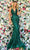 Clarisse - 810171 Sequin Halter Mermaid Gown Prom Dresses 2 / Emerald