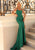 Clarisse - 810180 Fitted Scoop Gown With Slit Prom Dresses 00 / ForestGreen