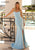 Clarisse - 810180 Fitted Scoop Gown With Slit Prom Dresses 00 / PowderBlue