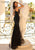 Clarisse - 810191 Glittery Plunging Slit Sheath Gown Prom Dresses