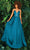 Clarisse - 810194 Beaded Sleeveless Ballgown Prom Dresses 2 / Peacock