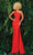 Clarisse - 810199 Beaded Asymmetric Long Gown Prom Dresses 0 / Red