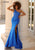 Clarisse - 810199 Beaded Asymmetric Long Gown Prom Dresses 00 / Royal
