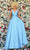 Clarisse - 810269 Sleeveless Beaded Waist Gown Prom Dresses 0 / Powder Blue