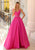 Clarisse - 810269 Sleeveless Beaded Waist Gown Prom Dresses 00 / Fuchsia