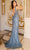Clarisse 810426 - Glittered V-Neck Evening Gown Special Occasion Dress
