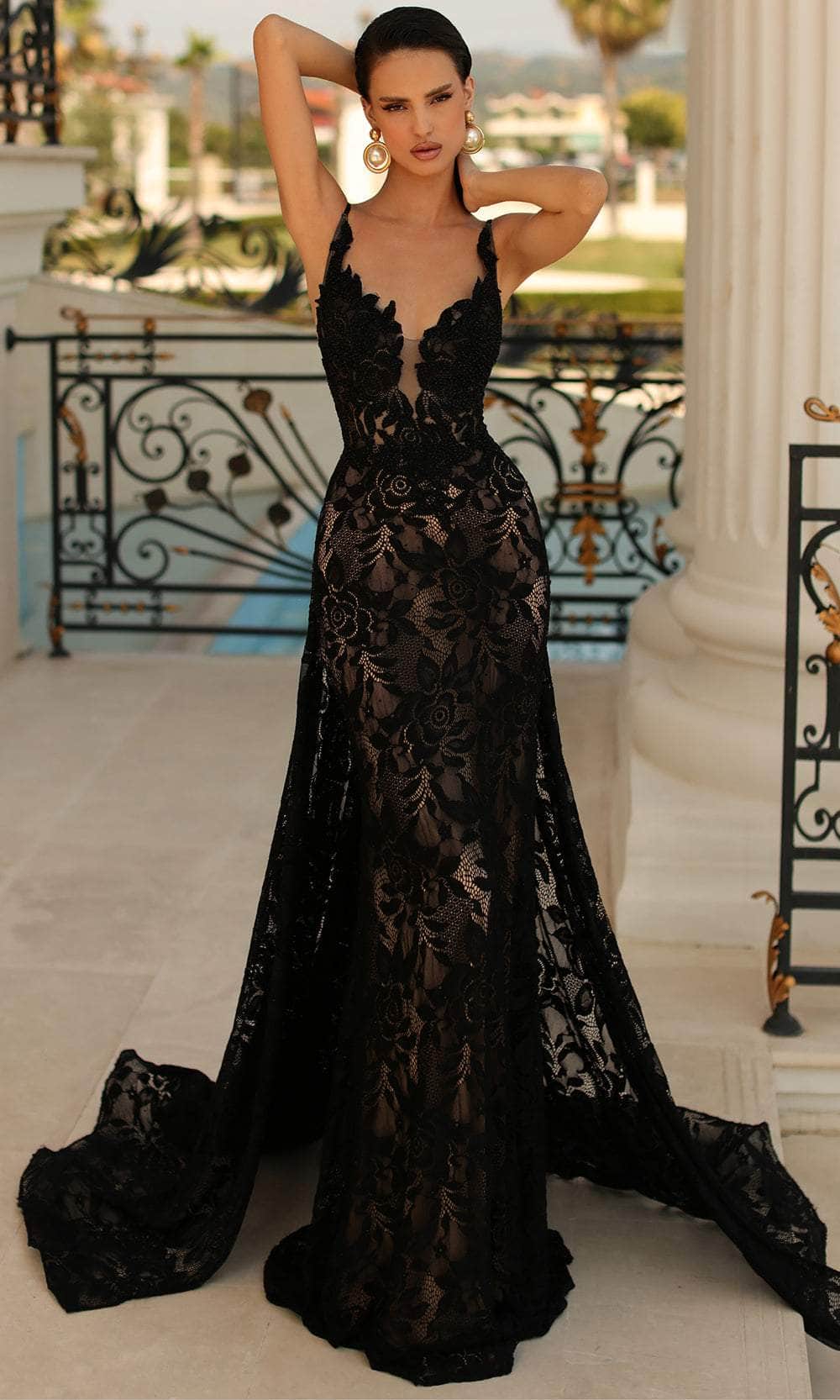 Clarisse 810471 Embroidered Sleeveless Evening Gown Couture Candy