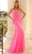 Clarisse 810541 - Laced Back Cutout Prom Dress Special Occasion Dress 00 / Flamingo