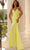 Clarisse 810541 - Laced Back Cutout Prom Dress Special Occasion Dress 00 / Lemonade
