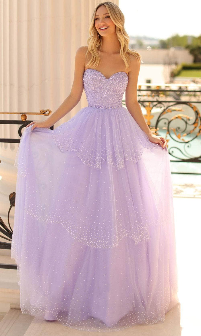 Clarisse 810595 - Sweetheart Beaded Prom Gown Special Occasion Dress 00 / Lilac