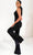 Clarisse 810615 - Plunging Halter Sequined Jumpsuit Formal Pantsuits